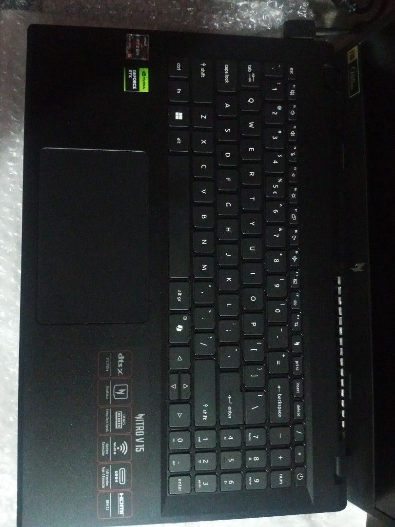 Laptop (Category: Laptops & Notebooks) located in Manila. Submitted by aysii_senju (Listing ID 1466042911, Image 3). Description: ACER Nitro V15 black ‎ ‎Specs ‎CPU: RYZEN 5 6600H ‎GPU: RTX 4050 6GB ‎STORAGE: 512GB SSD ‎MEMORY: 16GB, DDR5 ‎DISPLAY: 15.6" FHD IPS 165hz ‎OS: WINDOWS 11 ‎ ‎FREE monitor and acer laptop bag ‎.