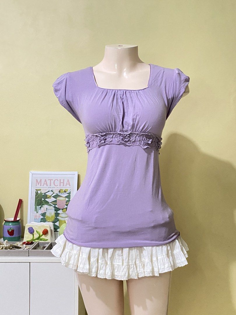 LAVENDER DAINTY COTTON TOP (Category: Others Tops) located in Dasmarinas. Submitted by hannah.oakph (Listing ID 1466018306, Image 2). Description: med to large.