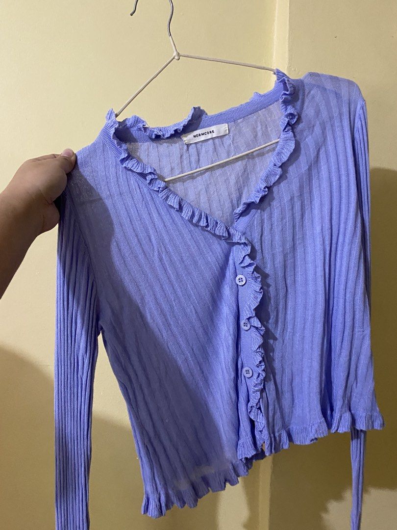LAVENDER KNITTED CARDIGAN (Category: Longsleeves) located in Dasmarinas. Submitted by hannah.oakph (Listing ID 1466017231, Image 3). Description: .