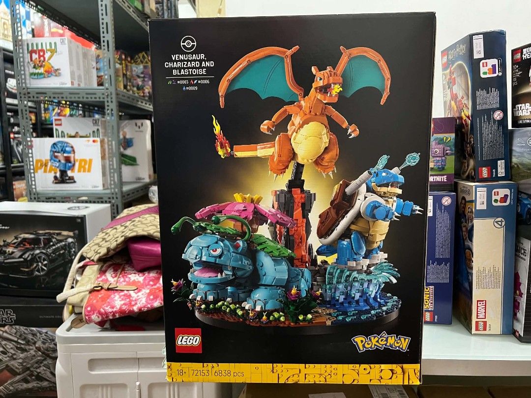 Lego Pokemon 72153 Venasaur Charizard and Blastoine (Category: Lego & Building Sets) located in Manila. Submitted by agsbeagle888 (Listing ID 1466050879, Image 1). Description: We sell various collections of Lego original sets, Technic, Icons, Arts,Star Wars, Harry Potter,Disney, Speed Champions,Architecture,Marvel / DC ,Monkie Kids, Super Mario, Dreamzz, Creator,Ninjago, Sonic The Hedgehog, Minifigures, Lego Keychains Feel free to inquire models