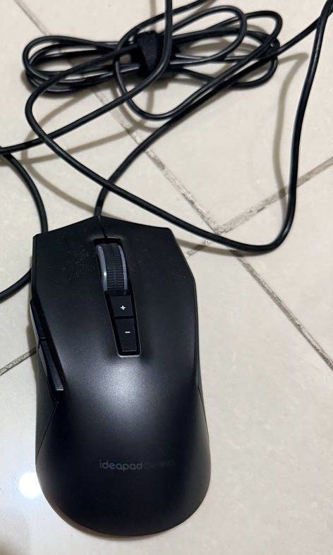 Lenovo IdeaPad Gaming Mice (Category: Mouse & Mousepads) located in Makati City. Submitted by japaneseshop (Listing ID 1466113017, Image 1). Description: Lenovo IdeaPad Gaming model featuring quick DPI adjustment buttons below the scroll wheel - Standard USB plug-and-play connection for both - Shows normal signs of previous use - Ideal for dual workstations, gaming buddies, or reliable backup gear.