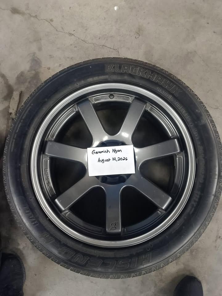 Lenso Gram lights 20"s (Category: Mags and Tires) located in Caloocan City. Submitted by giehnius (Listing ID 1466096302, Image 1). Description: 20" Lenso Gram Lights Mags w/ tires used but not abused Item is in Calamba but can also be viewed in Laspinas upon schedule.