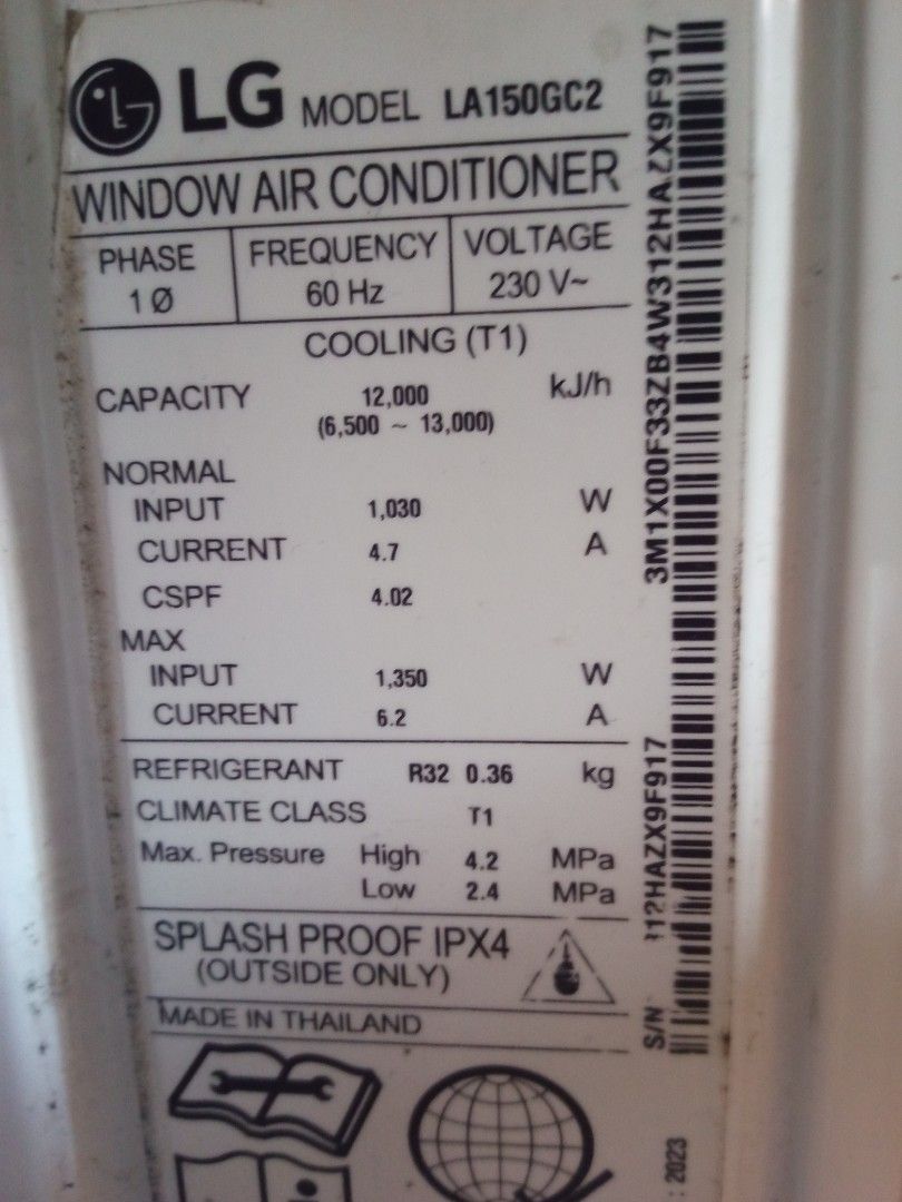 LG 150 CG 2, NO ISSUE (Category: Air Conditioning and Heating) located in Manila. Submitted by tiger0404 (Listing ID 1465965298, Image 1). Description: contact; Juric Enriquez on FB or call 09672848104.