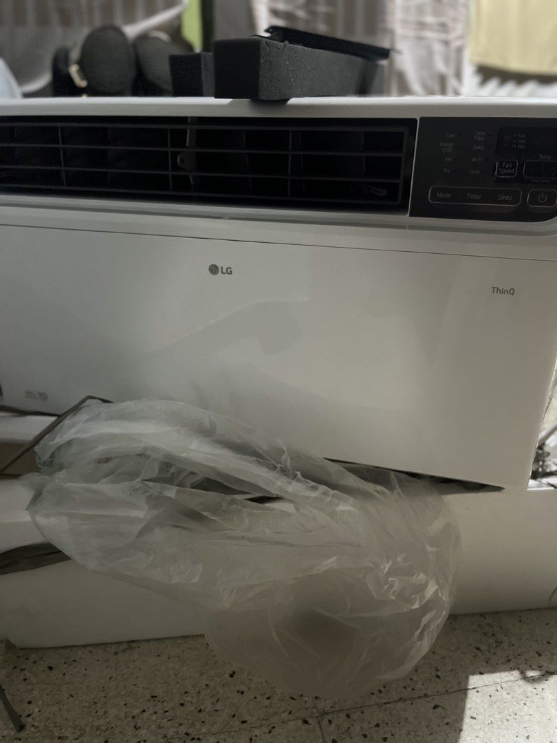 LG ThinQ Window Air Conditioner (Category: Air Conditioning and Heating) located in Quezon City. Submitted by iceliza (Listing ID 1465999408, Image 2). Description: FOR SALE: LG 1.8 HP Inverter Window Type Aircon Purchased sept 3, 2026 with box and warranty pa halos brand new 📌Location: Cubao,QC 📌Specs: • 1.8 HP Window Type Air Conditioner • Dual Inverter Compressor for powerful, energy-efficient cooling • AI kW Manager for smarter energy monit