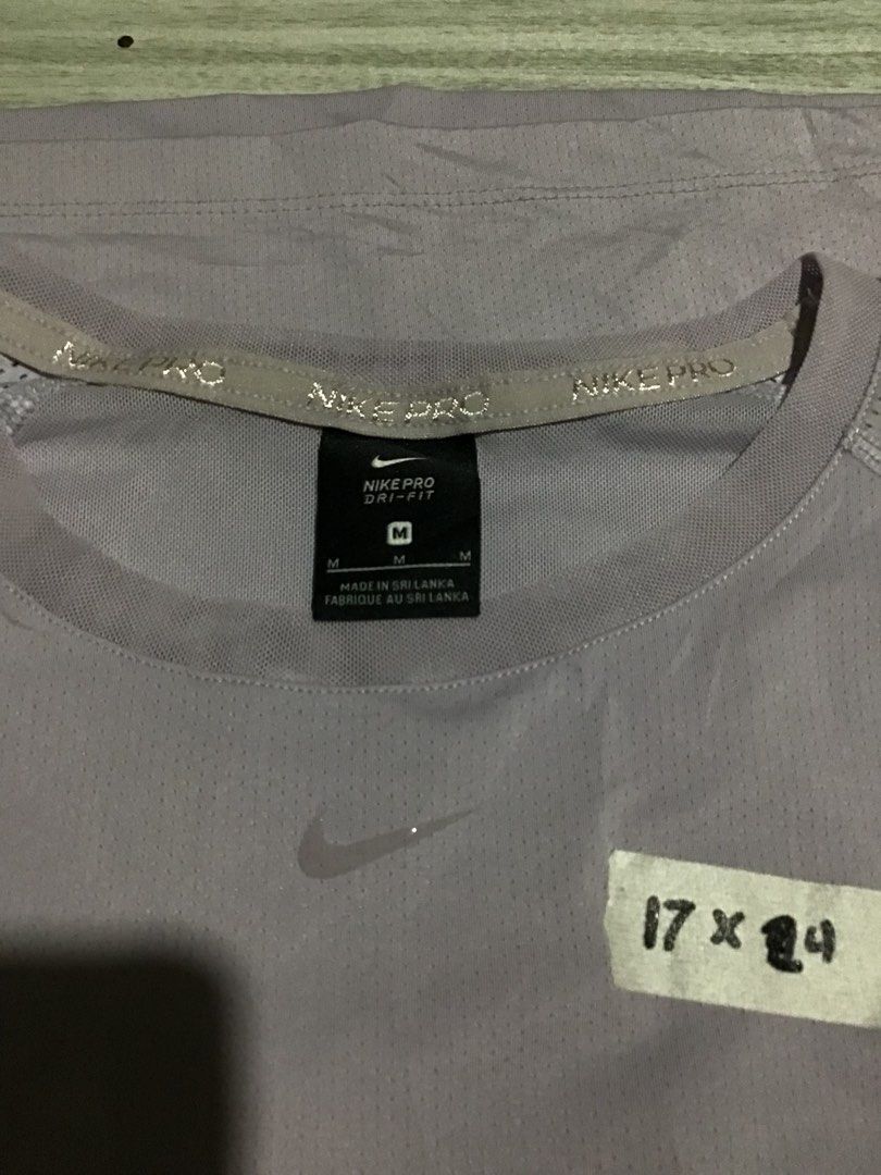 light purple Nike Pro Dri-FIT (Category: Shirts) located in Davao. Submitted by ljay.thriftedfinds (Listing ID 1466105899, Image 3). Description: .