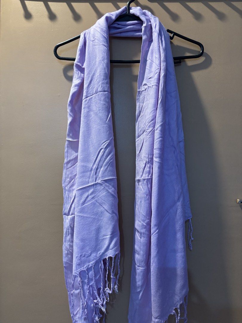 Lilac Scarf/Shawl with Fringe (Category: Scarves) located in Manila. Submitted by shopmik4scloset (Listing ID 1466011881, Image 1). Description: Hi 👋🏽 Yes, it’s available :) No issues 📍: Sampaloc Manila 🚚: Lalamove or J&T 💵: Gcash No meet ups, cod or free sf ! .