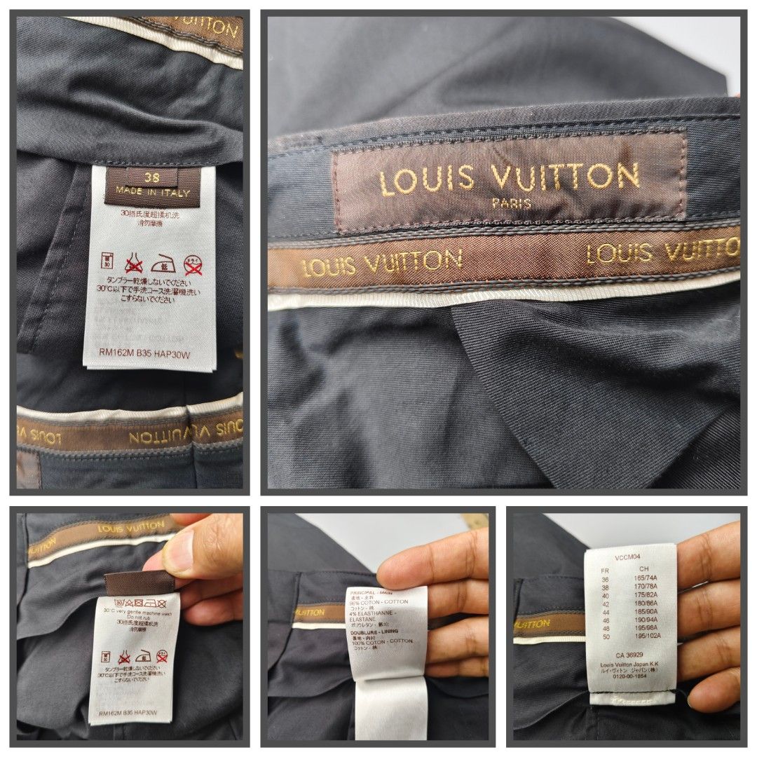 Louis Vuitton (made in Italy)💯 authentic (Category: Trousers) located in Baguio. Submitted by archival_thrifted.ph. (Listing ID 1466055264, Image 2). Description: FOR SALE‼️ .LOUIS VUITTON UNISEX .MADE IN ITALY 🇮🇹 .STILL IN GOOD CONDITION .W/MINIMAL ISSUE KINDLY CHECK LAST AND 2ND TO THE LAST PHOTO .STILL PRESENTABLE AND WEARABLE .💯 AUTHENTIC .SIZE 38 ON TAG .PHP 2980 PLUS SF .❌❌ COP/COD .MOP GCASH .COURIER J&T .BAGUIO AREA .DM FOR SURE BUYER