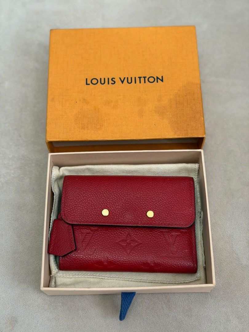 Louis Vuitton Red Empreinte Compact Wallet (Category: Luxury Bags & Wallets) located in Manila. Submitted by ianreys (Listing ID 1466112603, Image 1). Description: Louis Vuitton Red Empreinte Compact Wallet 💯% Auth W/ box and dust bag .