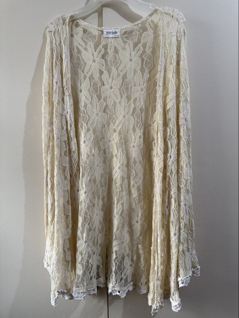 Love Sadie cover up (Category: Coats, Jackets and Outerwear) located in Makati City. Submitted by prebykris (Listing ID 1466136906, Image 1). Description: The perfect lace cover up for summer. Used twice..