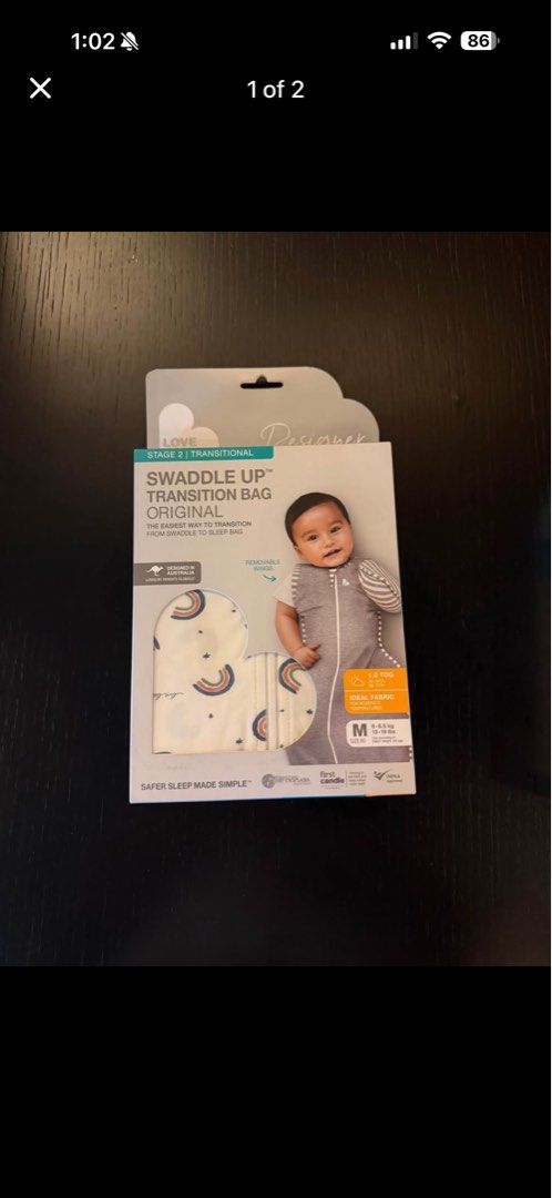 Love to Dream swaddle (Category: Other Baby Bathing & Changing Needs) located in Manila. Submitted by anna_7453a4 (Listing ID 1465994879, Image 1). Description: Brand new in box Never used Delivery to be shouldered by buyer.