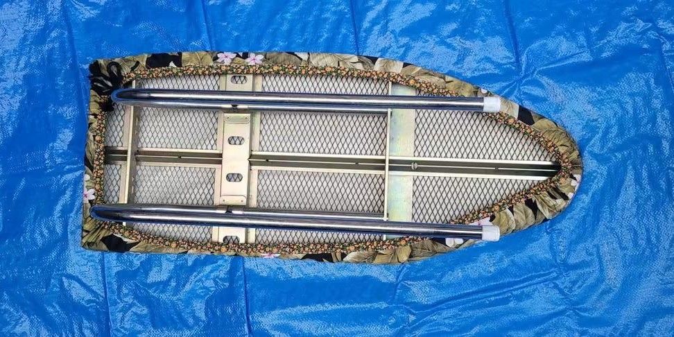low foldable iron board (Category: Ironing Boards) located in Sablan. Submitted by gongonshelley12 (Listing ID 1466035074, Image 2). Description: 650 ONLY LOW FOLDABLE IRONING BOARD STURDY METAL LAHAT NG FRAME NETO SUPER GOODS NA GOODS PO XA 86CM X 35CM X 23CM.