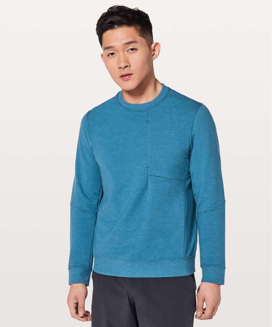 LULULEMON - CITY SWEAT CREWNECK (Category: Coats, Jackets and Outerwear) located in Bacolod City. Submitted by timelessbyjosh (Listing ID 1466034182, Image 2). Description: BEST FOR CASUAL & COZY OUTFITS SIZE : LARGE ACTUAL COLOR : HEATHER BLUE COLOR RATE : 9 OUT OF 10 CONDITION : EXCELLENT MATERIAL : 50 % POLYESTER , 45 % COTTON & 5 % LYCRA MADE IN : INDONESIA FLAWS : NONE DIMENSIONS LENGTH - 28 WIDTH ( ARMPIT TO ARMPIT ) - 22 SHOULDER TO SHOULD