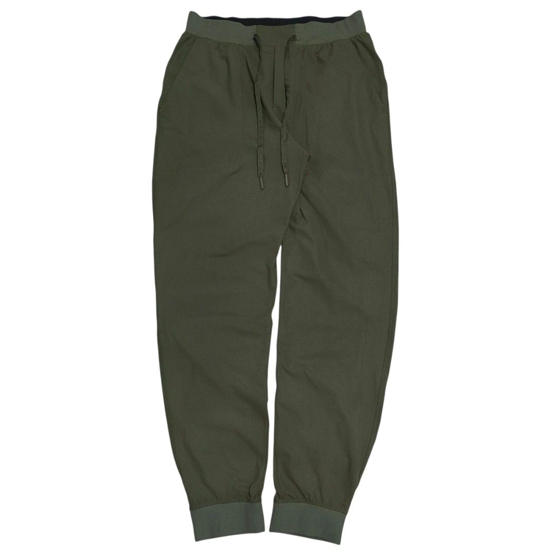 Lululemon ABC Joggers Army Green (Category: Joggers) located in Angeles City. Submitted by thriftrawph (Listing ID 1466124006, Image 1). Description: excellent condition color rate: 9.5/10 (color varies slightly due to lighting. no discoloration/fading) issue/not: unnoticeable white line at the back (last img.) size: S-M waist: 29-34 length: 40 thigh: 12.5 available thru dm [<3] please ensure the item fits you or the recipient. color may vary sli