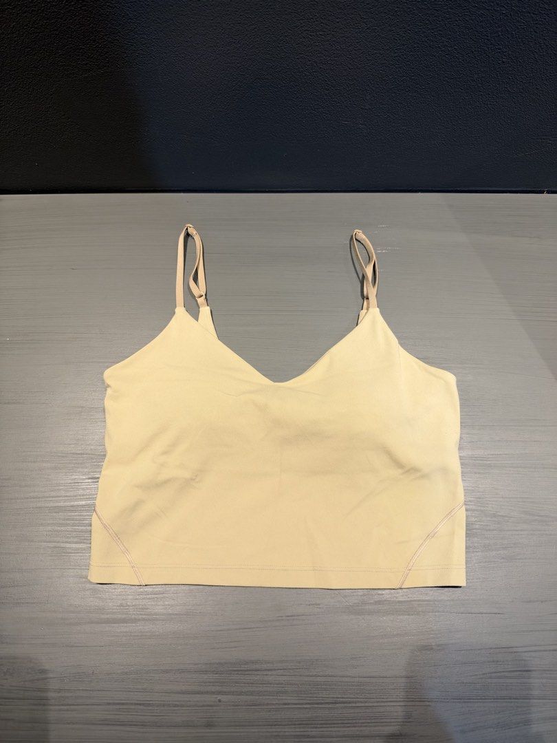 Lululemon Align Cropped Cami Tank (Category: Activewear) located in Makati City. Submitted by khzkg (Listing ID 1466052071, Image 1). Description: Size 8 with padding Color: Sheer Oak (3rd picture for color reference) 📍Pick-up location: Rockwell, Makati.