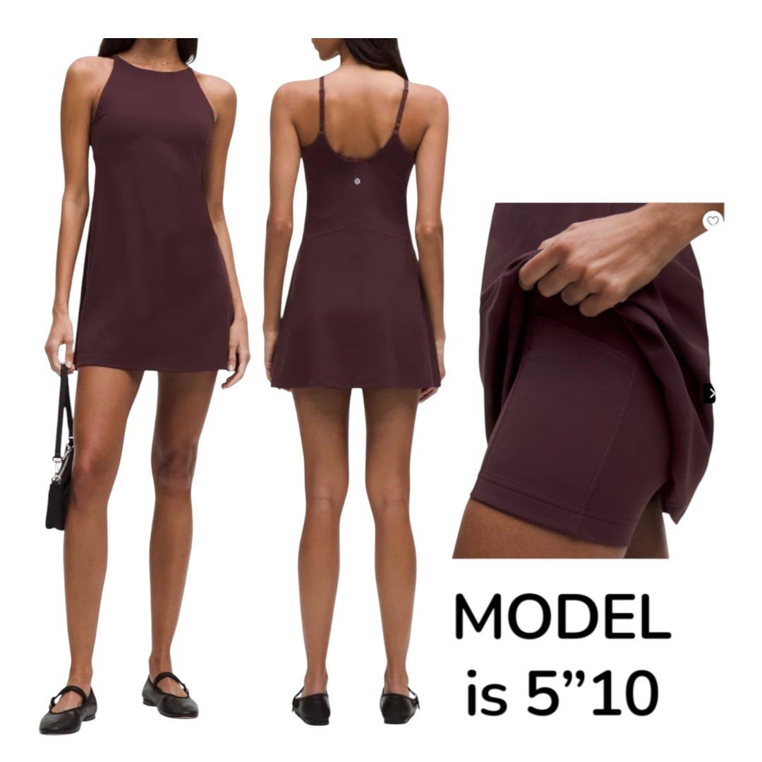 Lululemon Align High-Neck Dress (Category: Activewear) located in Cavite. Submitted by finders_haven (Listing ID 1465988929, Image 1). Description: EUC, padded Light support Tight fit contours body Intended for low impact activities 4” shorts liner .