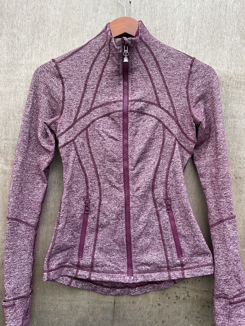 Lululemon Define Jacket Maroon Heathered Full Zip (Category: Coats, Jackets and Outerwear) located in Talisay. Submitted by justindanielle17 (Listing ID 1466033489, Image 2). Description: -Authentic -15 x 23 inches in dimensions -Excellent condition -9.8/10 Color rate -Dot Size 4 -Brand: Lululemon - Style: Define Jacket - Color: Heathered Maroon - Fit: Form-fitting silhouette with flattering contoured panel stitching - Features: Full-zip front, s
