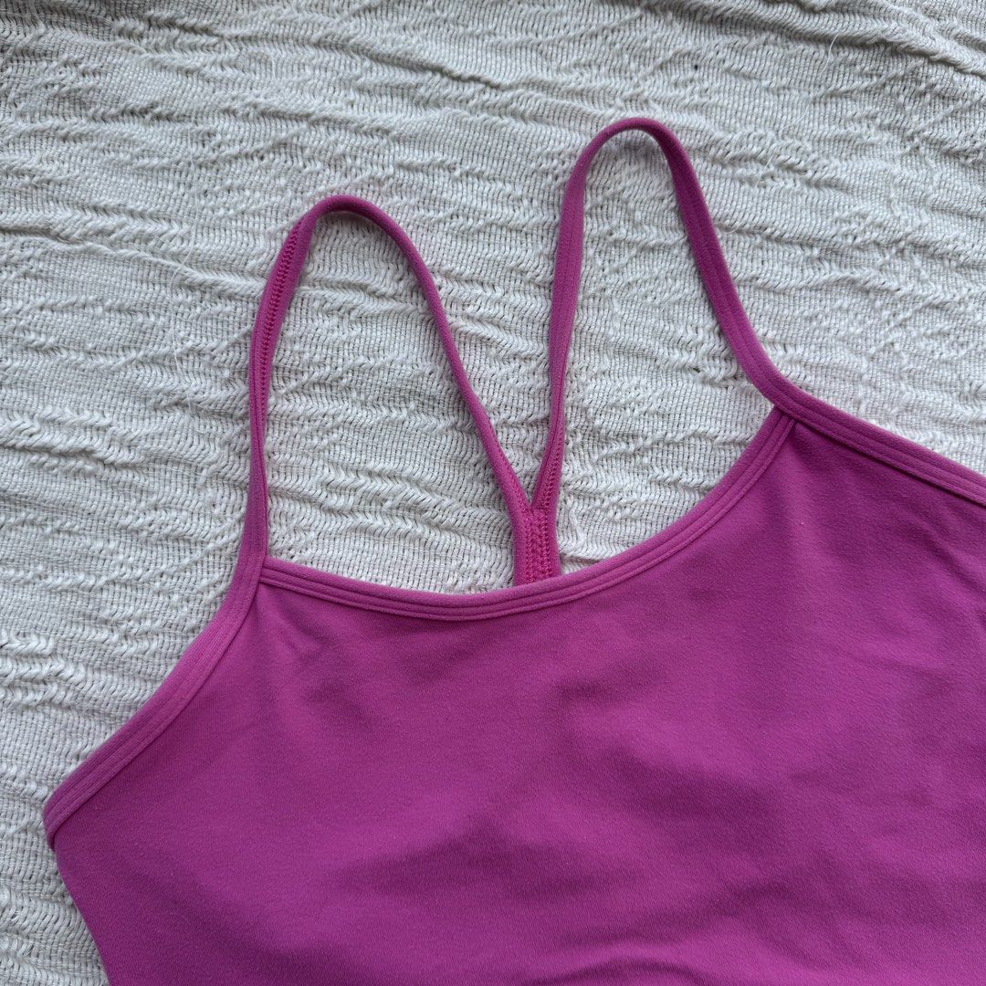 Lululemon Power Y Tank Pink (Category: Activewear) located in Manila. Submitted by thriftclub.ph (Listing ID 1466088033, Image 2). Description: ▫️Decluttering (too many sportswear!) ◻️ Fits S ⬜️ With pad slots, no pads ⚪️ Best for Yoga / Pilates.
