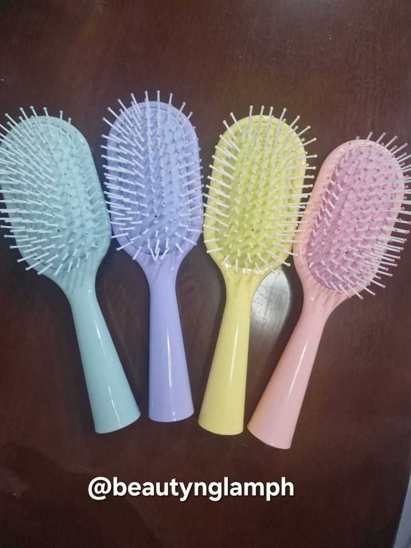 Macaron Hair Brush(Big) (Category: Hair) located in Quezon City. Submitted by floreskari78555 (Listing ID 1466056911, Image 1). Description: FOR SALE: Macaron Hair Brushes (Big Size) ✨ Pastel-colored air cushion massage hairbrushes with smooth, rounded handles. Available in Light Blue, Lavender, Yellow, and Pink. ​PERFECT FOR GIVEAWAYS: ​Kiddie & Pastel-themed parties ​Gender Reveals ​Birthday souvenirs ​Hair care brand promotions ​PRICING OPTION
