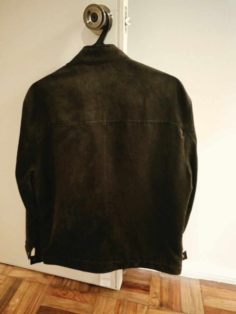 Mango Suede Effect Biker Jacket (Category: Coats, Jackets and Outerwear) located in Makati City. Submitted by cmiguel1234 (Listing ID 1466035496, Image 2). Description: Suede Effect Biker Jacket Brand New Size M With tag Measurements in last pic Makati BGC Ortigas meetup .