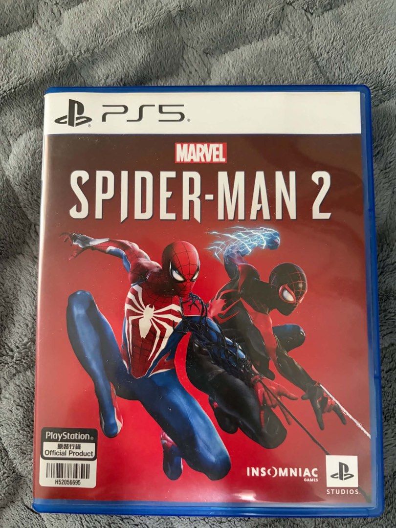Marvel's Spider-Man 2 PS5 Game (Category: PlayStation) located in Manila. Submitted by strawberrychee (Listing ID 1466015351, Image 1). Description: - Platform: PlayStation 5 (Disc Version) - Title: Marvel's Spider-Man 2 - Condition: Like new, spotless disc and clean case art - Audio/Subs: English voice with multi-language subtitle support - Includes: Standard physical case and game disc.