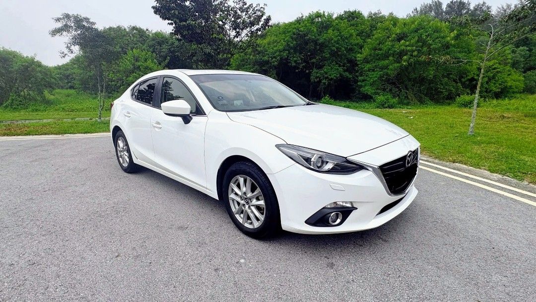 Mazda 3 Sedan 1.5 SP (A) (Category: Used Cars) located in Singapore. Submitted by justanotherlee (Listing ID 1466132801, Image 1). Description: + LOW Mileage Mazda 3 1.5A w/ Sunroof + Well-loved car looking for a new owner! 🥲 - Very lightly used, pearl white exterior and beige+black leather interior in near-pristine condition - Technically 2nd owner, but actually just parents passing ownership to us to get cheaper insurance premium 😅 - Fully ac