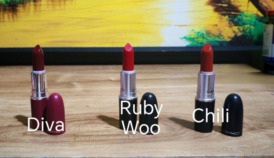 Mc lipsticks CHILI, RUBY WOO, TEDDY 2.0, DIVA FULL SIZE (NO BOX) (Category: Makeup) located in Marikina City. Submitted by myspace1971 (Listing ID 1434503975, Image 2). Description: 👉 PLEASE READ 💯% Guaranteed authentic STOCKS Chili 3 Diva 1 Teddy 2.0 SOLD Ruby woo 7 🫱👉 On hand /AVAILABLE/AVAILABLE/AVAILABLE🫱unless marked SOLD LOCATION📍MARIKINA ✅ Pay first before shipping ✅ Payment via G cash ✅ SF courtesy of buyer 🚛LBC 🏍️Lalamove.