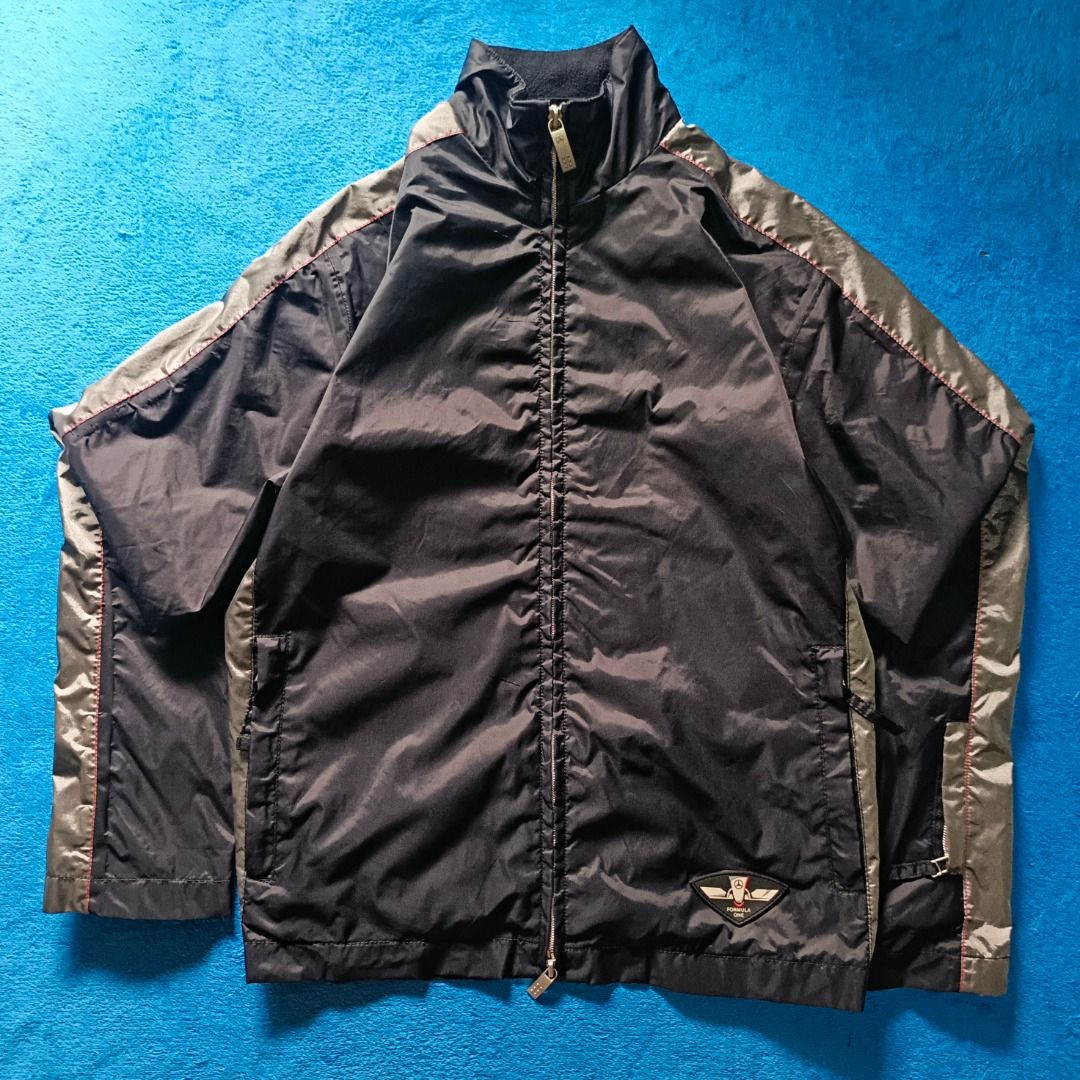 Mercedes-Benz Windbreaker Jacket (Category: Coats, Jackets and Outerwear) located in Antipolo. Submitted by juliane_thrift-declutters (Listing ID 1466128136, Image 1). Description: Mercedes-Benz Windbreaker Dimes: 25.5×23 Size: Large on tag Best fit to Medium to Large • No issue • Rubberized "FORMULA ONE" Logo • Complete Wash tags • Overall Condition: 9.8/10 * Color may vary due to lighting.