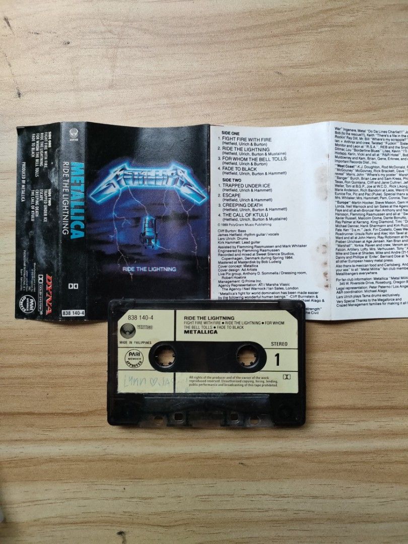Metallica Tapes (Category: CDs & DVDs) located in Malolos. Submitted by anthony_collectibles (Listing ID 1466055391, Image 3). Description: 300 each.