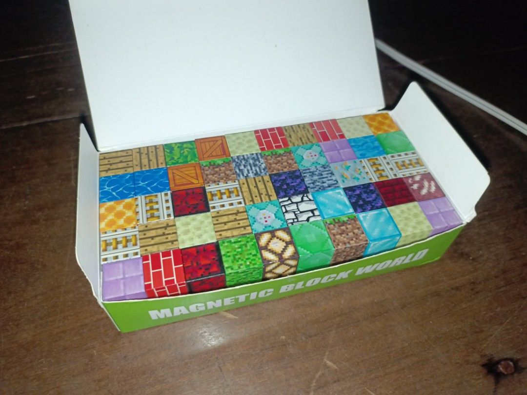 Minecraft Block World 100 pcs (Category: Lego & Building Sets) located in Calbayog City. Submitted by thingsandstuff554 (Listing ID 1466125841, Image 2). Description: What you get: • 100 Pcs: Random assortment of Minecraft magnetic building blocks Perfect for a quick, cheap gift. .