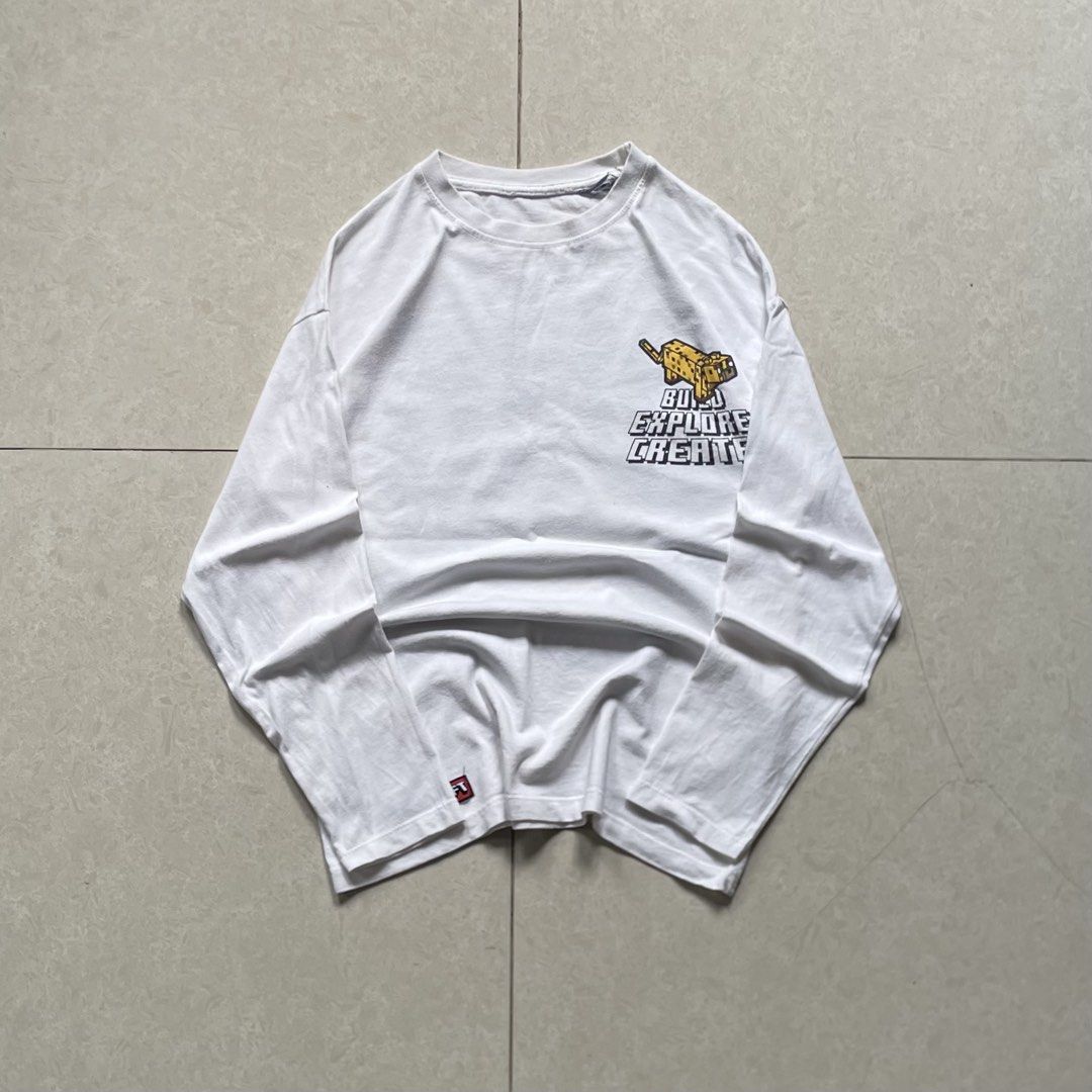 MINECRAFT LONGSLEEVE (Category: Activewear) located in Liloan. Submitted by retro_ken_finds (Listing ID 1465964625, Image 2). Description: (MINECRAFT LONGSLEEVE) 📐𝐌𝐞𝐚𝐬𝐮𝐫𝐞𝐦𝐞𝐧𝐭 ( 𝒊𝒏 𝒊𝒏𝒄𝒉𝒆𝒔 ) ᴡɪᴅᴛʜ: 18 | ʟᴇɴɢᴛʜ: 23 • ᴄᴏɴᴅɪᴛɪᴏɴ: 9/10 • ᴄᴏʟᴏʀ ʀᴀᴛᴇ: 9/10 _______________________________ 🅼🅸🅽🅴: 450.