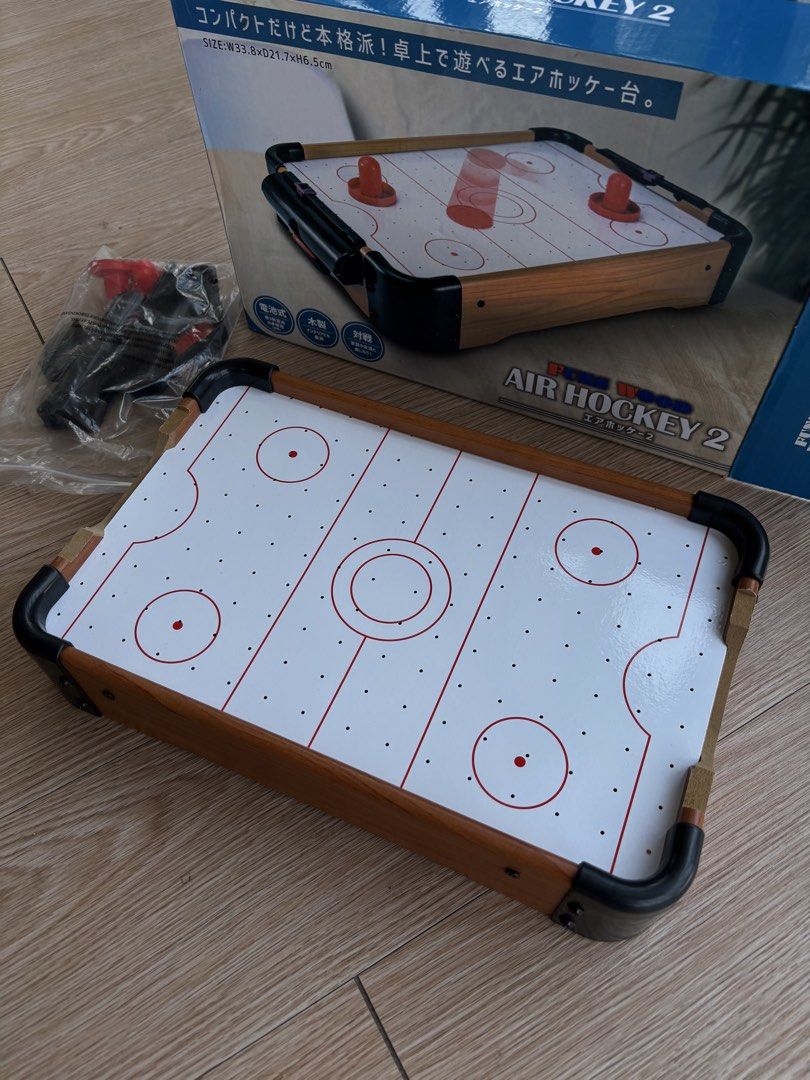 Mini air hockey board (Category: Educational & Learning Toys) located in Davao. Submitted by hippiehappy420 (Listing ID 1466048449, Image 1). Description: Mini air hockey Very good condition Washed and sanitized ship nationwide Negotiable price Visit my listings for more affordable clothings! Shirt Pants Shorts Caps Bags Jogger Blouse Jeans Hoodies Accessories Etc..