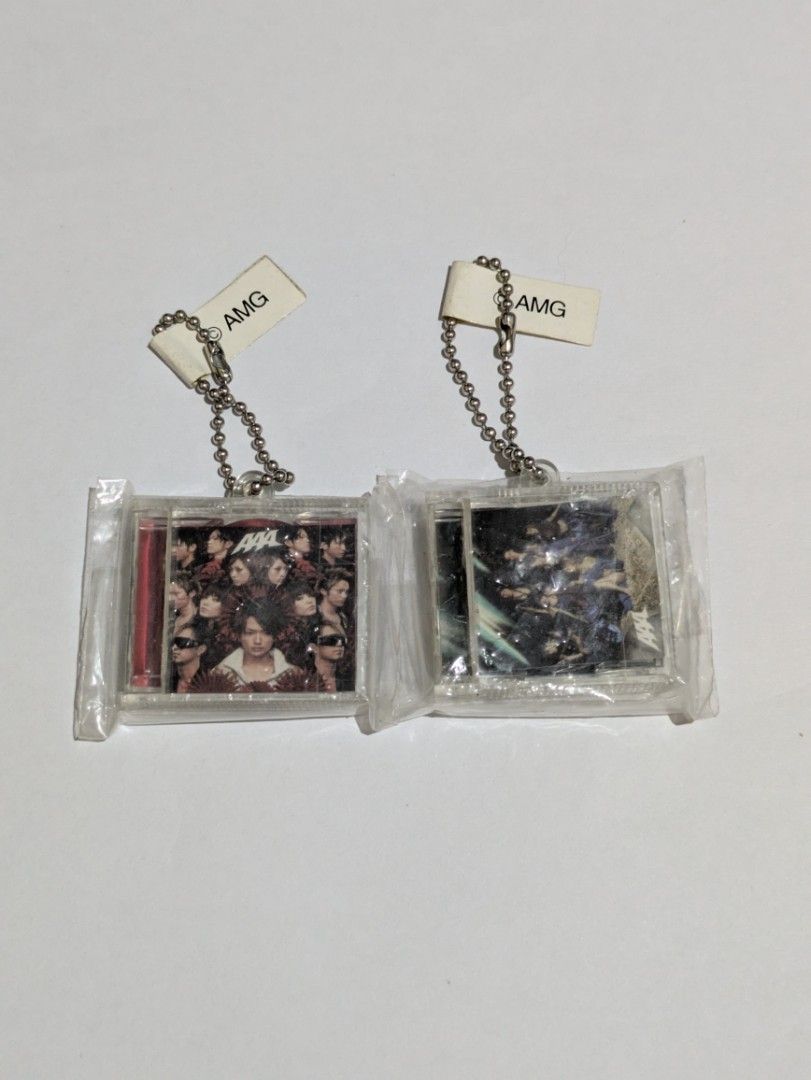 Mini CD Keychain AAA (Category: Other Merchandise) located in Batangas. Submitted by mirajane._ (Listing ID 1466038423, Image 1). Description: Official AAA Mini CD Keychain Charm 100 each. Unopened. Actual photos posted. What you see is what you get. Please review the photos carefully for the actual condition. Loc.: Batangas MOP: GCash only MOD: J&T (Buyer shoulders fee).