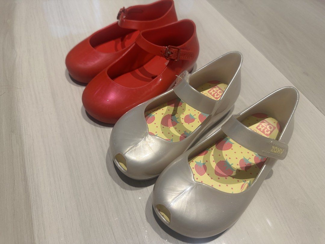 Mini Melissa Us 9 (Category: Babies & Kids Fashion) located in Cabanatuan. Submitted by ldej20 (Listing ID 1466054136, Image 3). Description: take all 2500 800 each all size us 9 used few times lang kita sa sole zaxy with box.