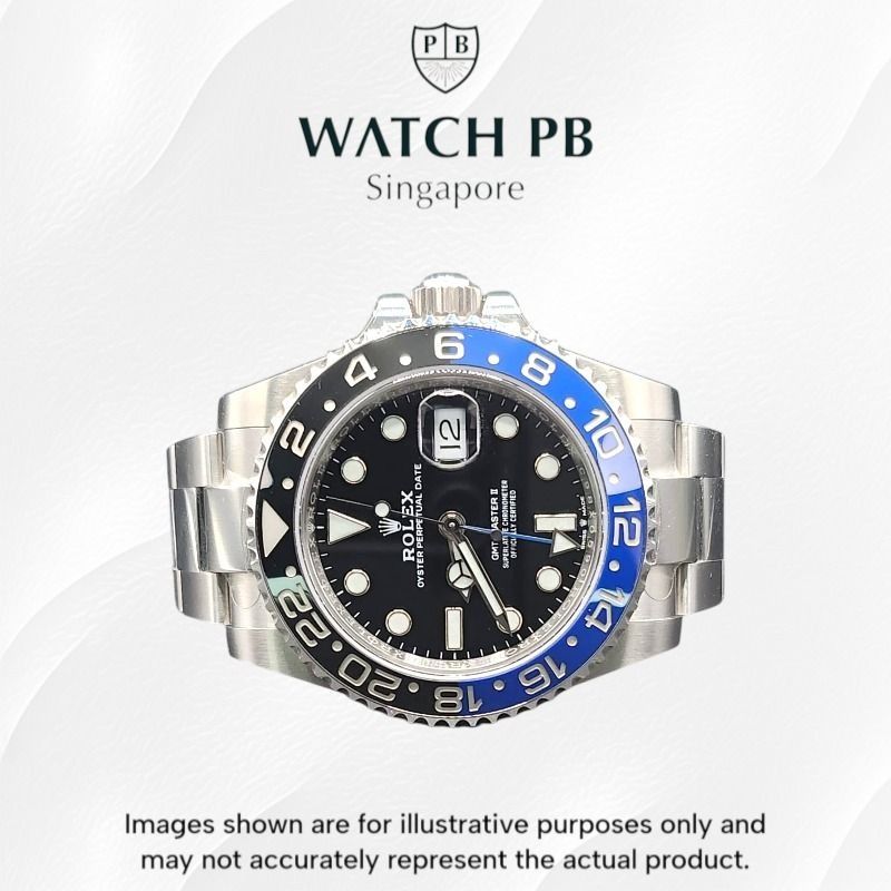 Mint 2024/03 Rolex GMT-Master II BATMAN - 126710BLNR Oyster Bracelet PB1711 (Category: Watches) located in Singapore. Submitted by watch_playboy (Listing ID 1465985244, Image 1). Description: Brand: Rolex Model: 126710BLNR Oyster (PB1711) Condition: Mint (with Protection Film) Dial: Black Case Diameter: 40 mm Material: Stainless Steel Original box: Yes Original cert/papers: Yes (with White Tag) Dated: 2024/03 Warranty: 5 Years International Warra