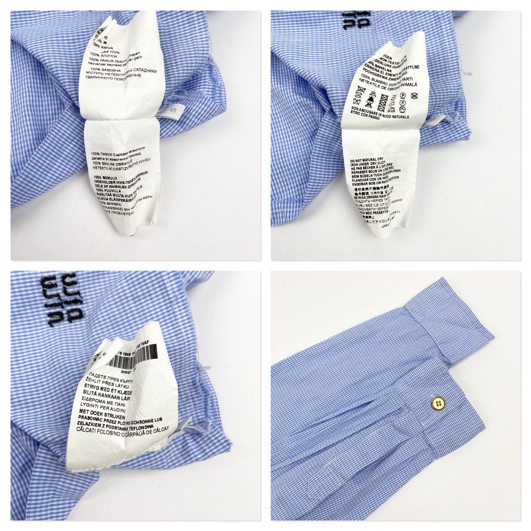 Miu Miu (Category: Shirts) located in Manila. Submitted by draftdrops (Listing ID 1465969419, Image 3). Description: Button down, crop top polo ls, embroidered side logo and excellent condition Width :18 Length :16 Size:medium(Womens) Flaws:missing 1buttons.