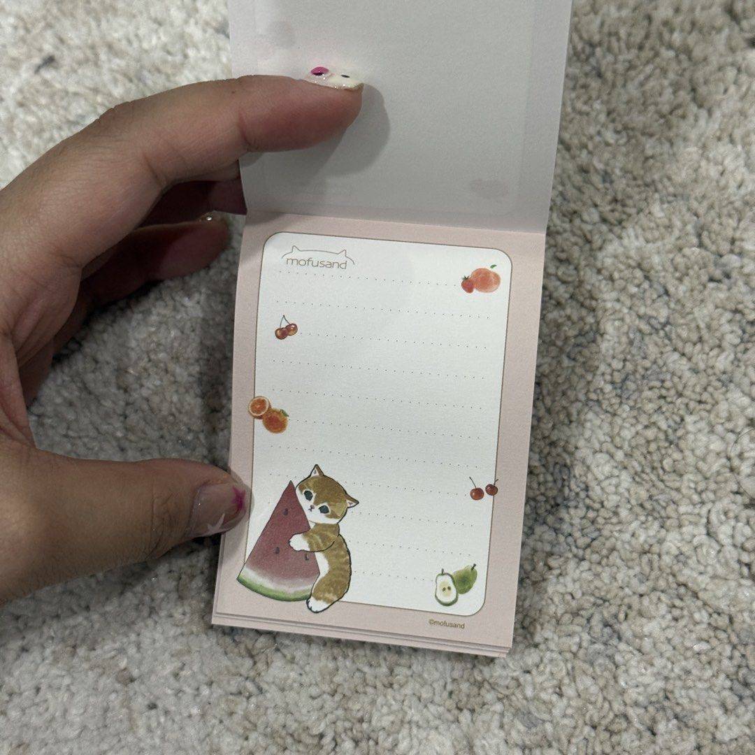 mofusand fruits memo pad (Category: Stationery & School Supplies) located in Iba. Submitted by drewychewy (Listing ID 1466037942, Image 3). Description: mop: gcash/bpi/maribank/security bank mod: j&t .