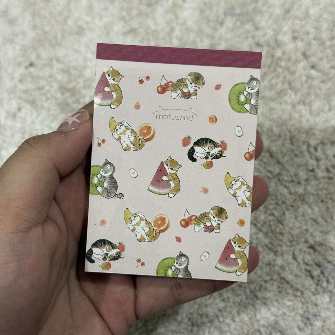 mofusand fruits memo pad (Category: Stationery & School Supplies) located in Iba. Submitted by drewychewy (Listing ID 1466037942, Image 1). Description: mop: gcash/bpi/maribank/security bank mod: j&t .