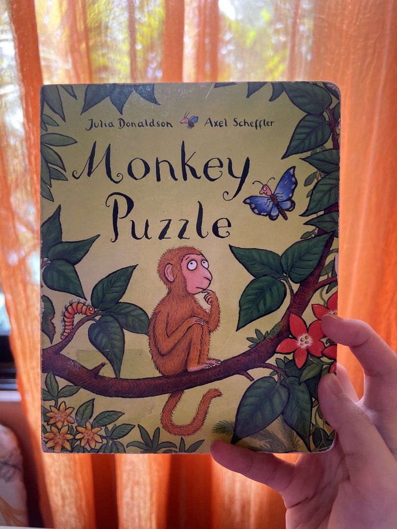 Monkey Puzzle by Julia Donaldson and Axel Scheffler (Category: Children's Books) located in Quezon City. Submitted by joybautista05 (Listing ID 1465979146, Image 1). Description: - Title: Monkey Puzzle by Julia Donaldson & Axel Scheffler - Format: Softcover picture book - Condition: Good, clean pages ready for reading - Perfect for: Bedtime stories and young kids.