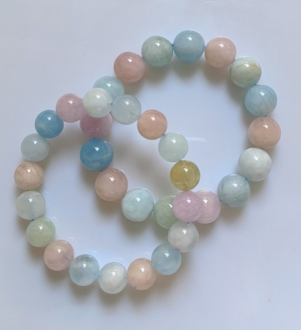 Morganite Bracelet (Category: Precious Stones) located in Tanza. Submitted by gabbyslittlecorner (Listing ID 1466001649, Image 2). Description: Bead size/s and Price 11.5mm - 550 13.2mm - 700 Shipping via J&T (with discount voucher) sf starts at p50 No JOYJOY miner please Lets respect each other's time Location: Tanza Cavite No COD All items are brand new, colors may vary due to lighting All crystals are Natural unless stated otherwise.