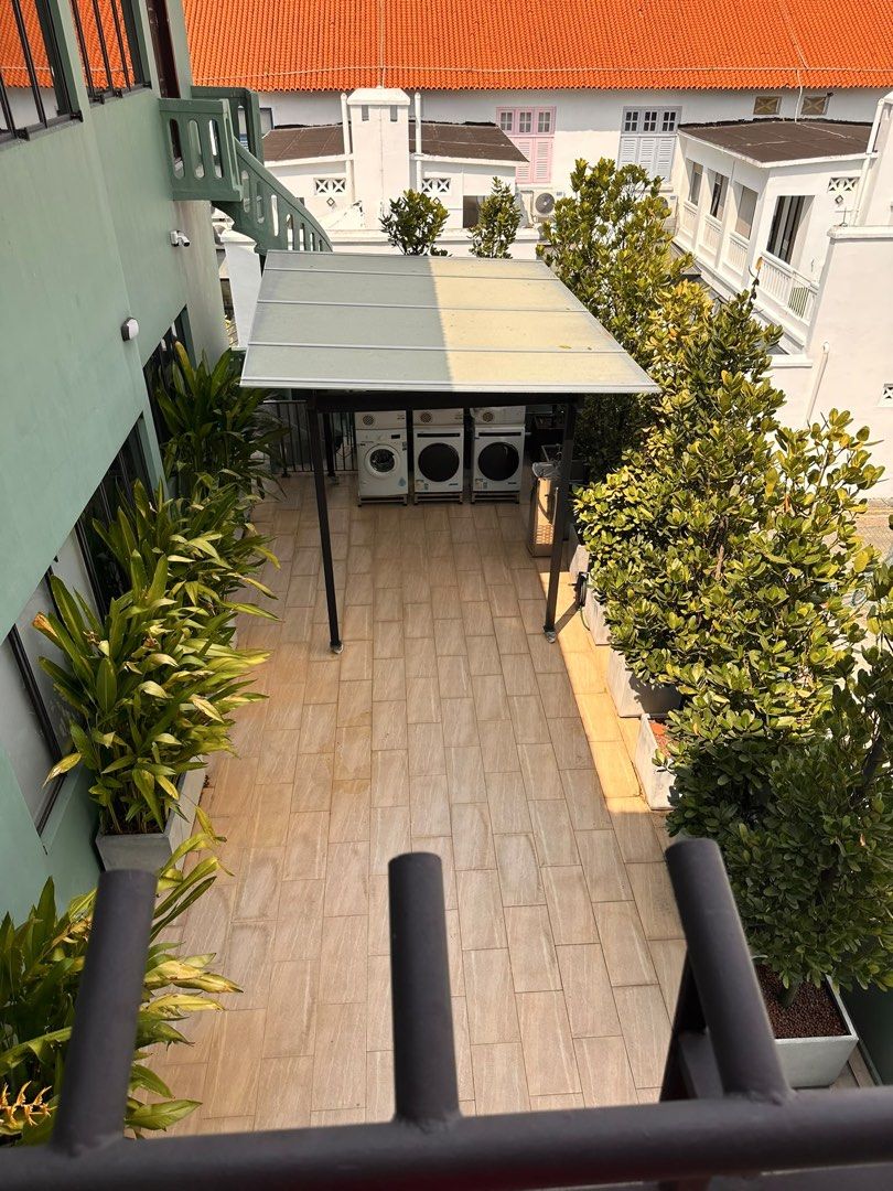 Moveable canopy (Category: Outdoor Furniture) located in Singapore. Submitted by shoplendal (Listing ID 1466043260, Image 1). Description: Gavanised mild steel movable hollow frame canopy with 4mm composite panel App 4270mm x 3660mm x (H) 2440mm Buyer to arrange and pay for dismantling, transport and assembling (I can provide contractor contact).
