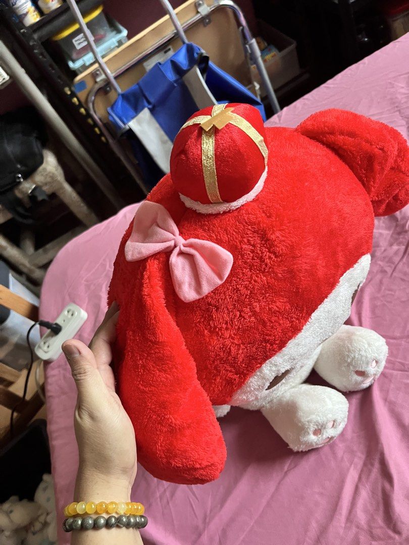 My melody red w crown (Category: Plushies & Soft Toys) located in Paranaque City. Submitted by bonsaiart (Listing ID 1465983110, Image 2). Description: Brand new Huggable 4850+sf Payment via gcash or paymaya Shipping via j&t No to cod/ cop/ meetup.