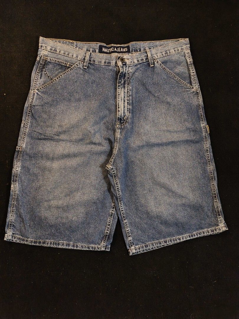NAUTICA JEANS CARPENTER JORTS (Category: Shorts) located in San Fernando. Submitted by retro_d (Listing ID 1466139063, Image 2). Description: - NAUTICA JEANS CARPENTER JORTS - Size: W-40/L-28/T-15/LO-15 - Condition: Excellent - Color Rate: 9.5/10 - Issue: Faded Tabs.
