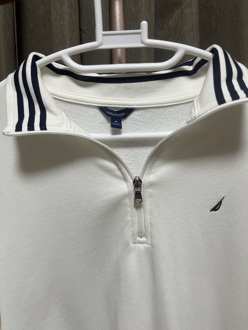 Nautica Zip Polo Pullover (Category: Coats, Jackets and Outerwear) located in Pasig City. Submitted by kathgracee (Listing ID 1466026553, Image 2). Description: Nautica Zip Polo Pullover Never used Size M Priced at ~P1.5k in eBay Length - 25 inches Width - 21.5 inches Shipping fee to be shouldered by buyer Meetups - Bgc or Kapitolyo .