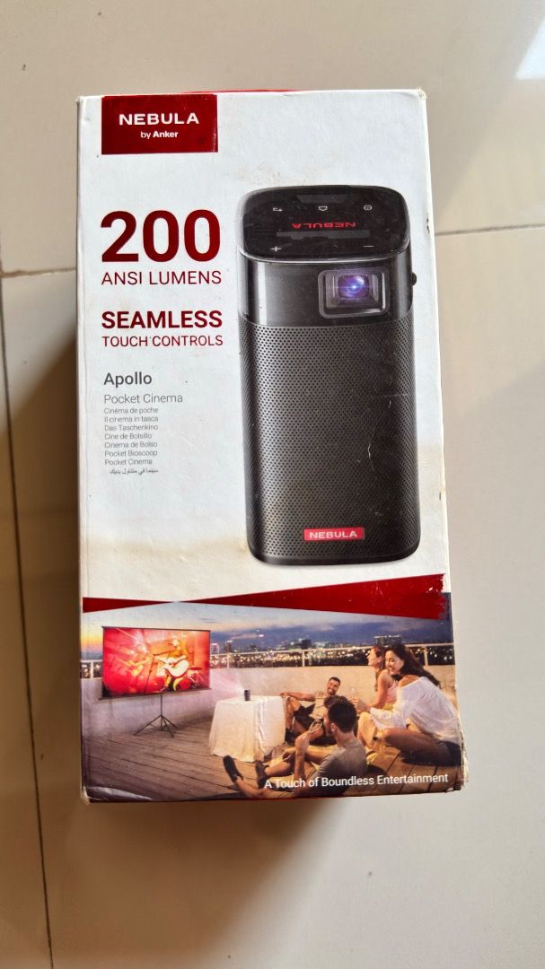 Nebula Apollo by Anker (Category: Projectors) located in Caloocan City. Submitted by jompryan (Listing ID 1466074091, Image 1). Description: Nebula Projector Apollo by Anker Yung specs po nasa pics. Bought this for $325… 3 years ago sa port ng saudi, di ko na tanda name ng port.. I bought this when I used to work onboard ship. Akala ko kasi magagamit ko palagi.. SUPER BARELY NAGAMIT AS IN. May mga chismis na sya sa onti physically, pero that does