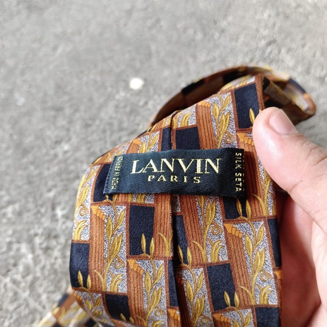 Necktie - Lanvin (Category: Ties) located in Bacolod City. Submitted by drop.ph (Listing ID 1466077853, Image 3). Description: Lanvin - Necktie *Measurements in inches Width - 3.8, Length - 59 *Excellent *No Flaws *Price: 780php *Add SF if outside Bacolod City.