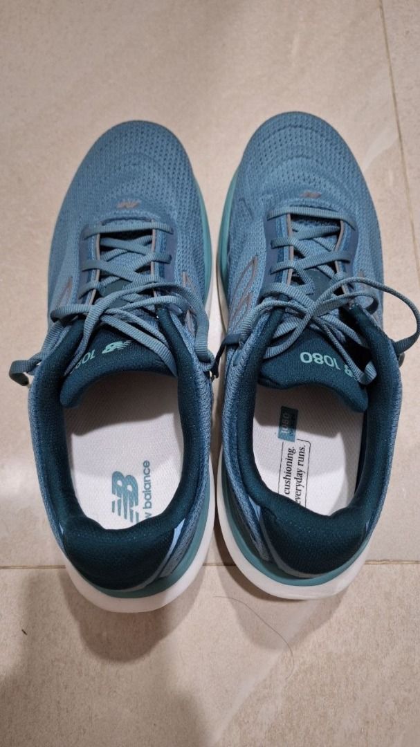 New Balance 1080v15 (Category: Sneakers) located in Quezon City. Submitted by rawbe3f (Listing ID 1466007886, Image 3). Description: New Balance 1080v15 - Color: Blue Green - Condition: Used for a month - Features: Breathable mesh upper and plush cushioned sole - Best For: Comfortable everyday walking or running workouts.