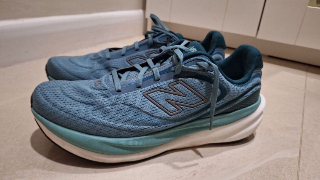 New Balance 1080v15 (Category: Sneakers) located in Quezon City. Submitted by rawbe3f (Listing ID 1466007886, Image 1). Description: New Balance 1080v15 - Color: Blue Green - Condition: Used for a month - Features: Breathable mesh upper and plush cushioned sole - Best For: Comfortable everyday walking or running workouts.