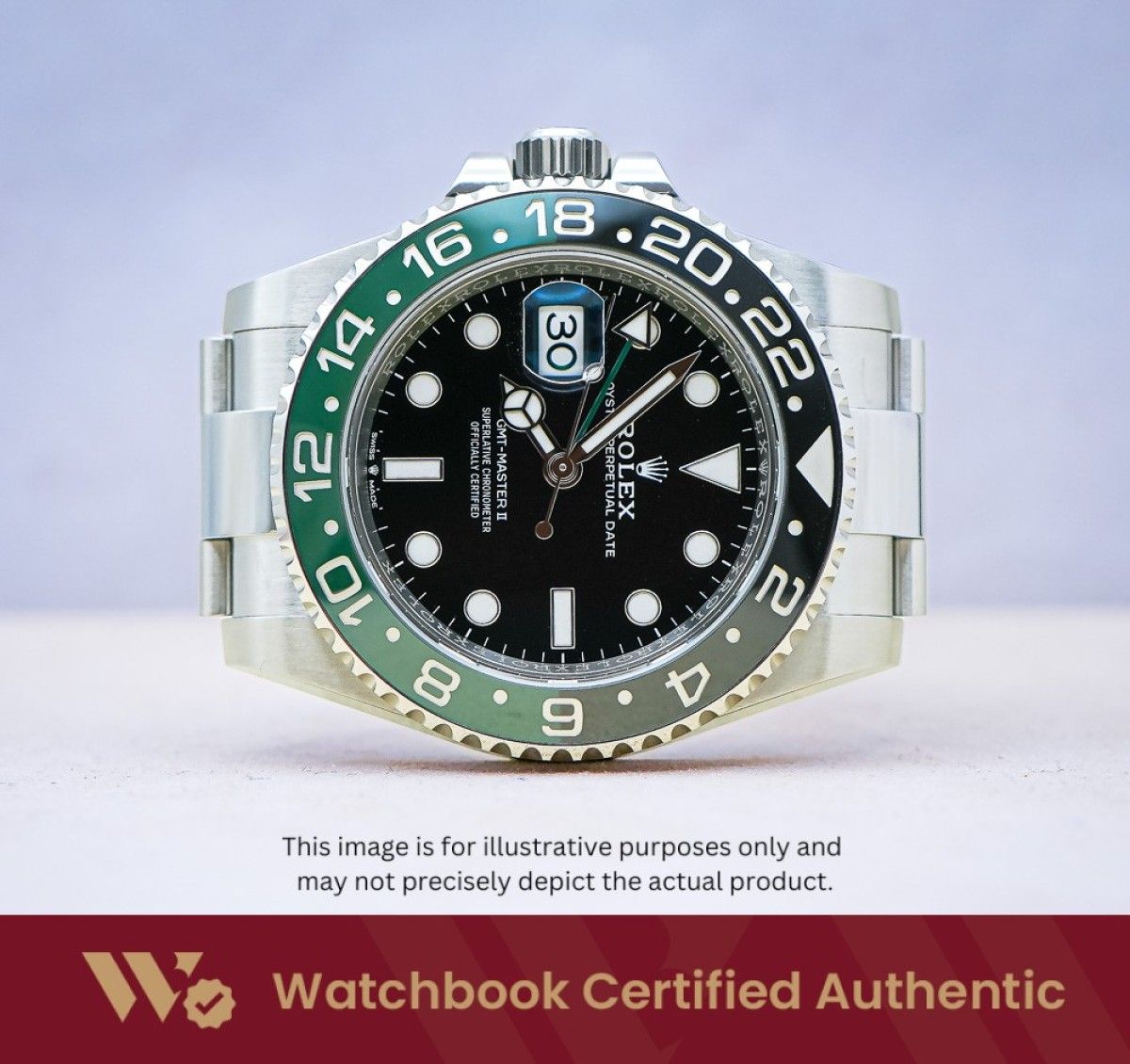 [New] Rolex GMT Master II Sprite Oyster 126720VTNR 126720 Black Dial A8965 | Jul 2026 (Category: Watches) located in Singapore. Submitted by watchbooksg (Listing ID 1465991180, Image 1). Description: Watchbook Swiss-Standard Certified: Professional Authentication You Can Trust Every watch undergoes systematic 60-point verification by Swiss-trained watchmakers at our in-house Watchbook Service Centre. We verify all checkpoints—movement, dial, case