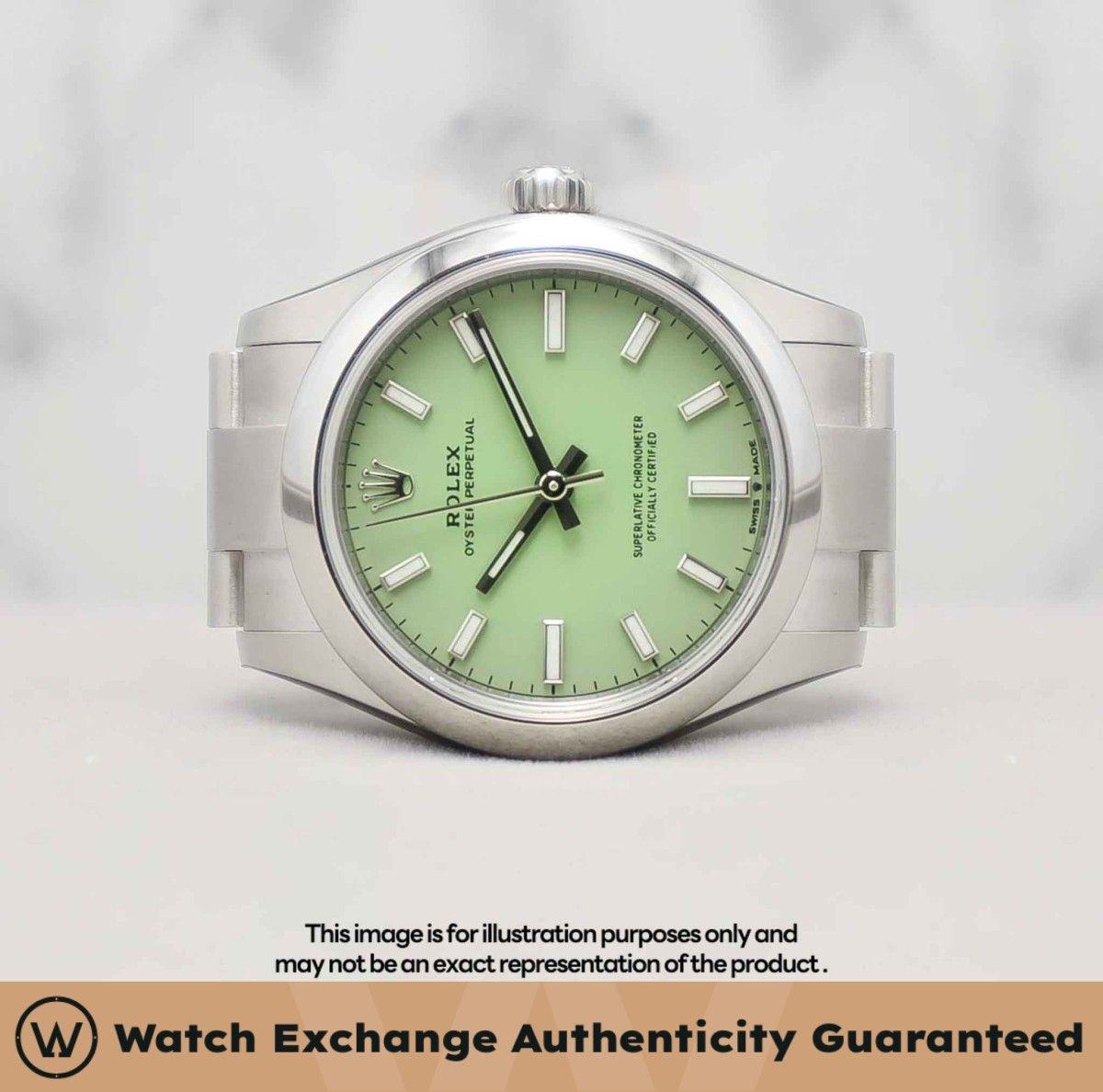 [New] Rolex Oyster Perpetual Oyster 277200 Pistachio Green Dial Z25022 Apr 2026 (Category: Watches) located in Singapore. Submitted by watchexchange.sg (Listing ID 1438940560, Image 1). Description: [New] Rolex Oyster Perpetual Oyster 277200 Pistachio Green Dial Z25022 Apr 2026 Price: $10,950 Brand: Rolex Model: 277200 Condition: New Dial: Pistachio Green Case Diameter: 31mm Material: Stainless Steel Original Box: Yes Original Cert/Papers: Yes Da