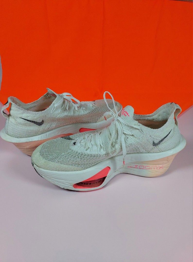 Nike Alphafly Next% 3 "Sail/Crimson Tint (Category: Activewear) located in Cabuyao City. Submitted by runsapparelthrifted17 (Listing ID 1466098194, Image 1). Description: Nike Alphafly Next% 3 "Sail/Crimson Tint" Size: Us 9W Euro 40.5 CM 26 No box Condition: 9/10 Php3,300+Sf Mode of payment: Via Gcash/Maya or BPI Message us for more details and transactions Thank you so much and stay safe 🙏☺️❤️ Loc: Cabuyao Laguna.